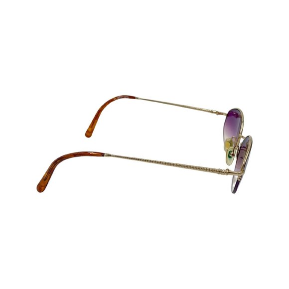 80\'s 90\'s Small CHRISTIAN DIOR Sunglasses Eyewear Gold Metal Frames Purple Lens main image 9